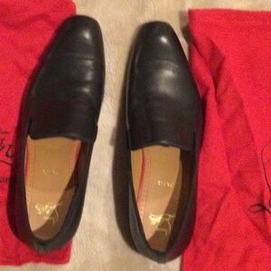 Men's Black Leather Loafers